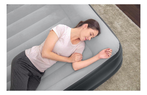 Colchon Inflable Con Bomba Incorporada Almohada Y Usb