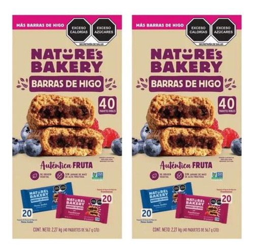 2 Pack Nature's Bakery Barras De Higo 40 Pz De 56g 2.27kg