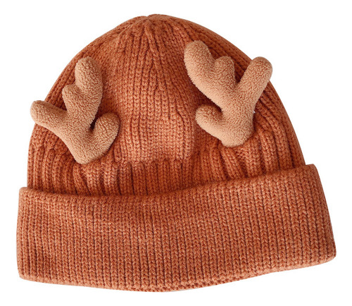 Nuevo Gorro De Lana Tejido Con Astas, Gorro Cálido De Lana