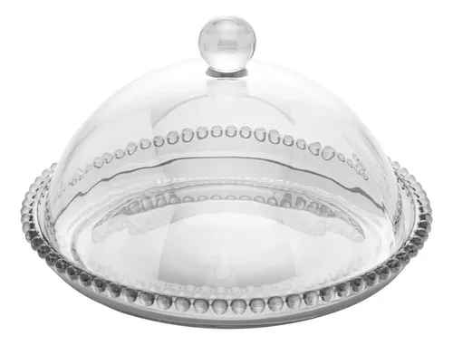 Queijeira Vidro Cristal Resistente Tampa Porta Queijo Wolff