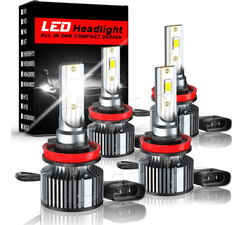 Cd- 30000lm Kit Focos Led H11 H9 Haz Alto Y Bajo Para Nissan