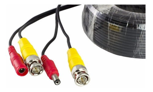 Cable Cctv Siames Hd De Video Y Alimentación 18 Metros