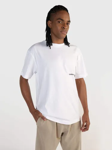 Playera blanca calvin klein new arrivals