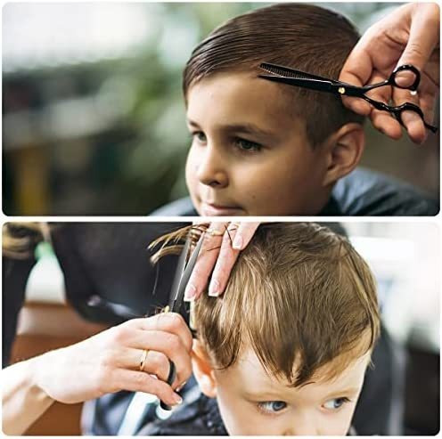Kit Tijeras De Peluquería Multifuncionales -negro Y Marron