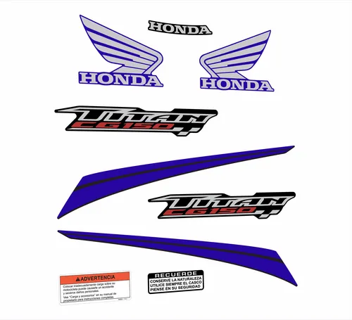comprar Calcos Honda Cg Titan 150 New Kit Moto Azul