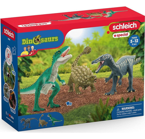Juego De Dinosaurios Schleich Giganotosaurus Baryonyx