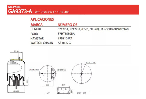 Bolsa De Aire Ga9373 = 1r12403 W013589373 64265 112403 6391