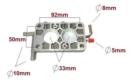 Base Carburador Calefactora Para Renault 9/11 Con Aire #k120