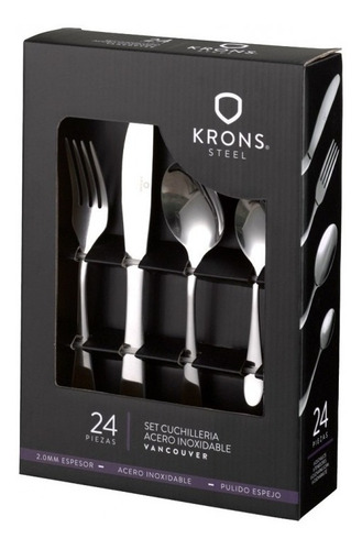 Imagen 1 de 2 de Set 24 Piezas Cuchillería Cubiertos Vancouver Krons