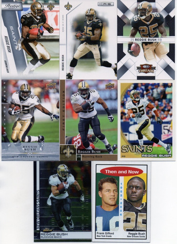 2006 Heritage Then And Now Reggie Bush Rookie + 7 Base Cards