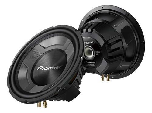 Subwoofer Pioneer TS-W3060BR de 12 pulgadas, 350 W, color negro, 4 ohmios