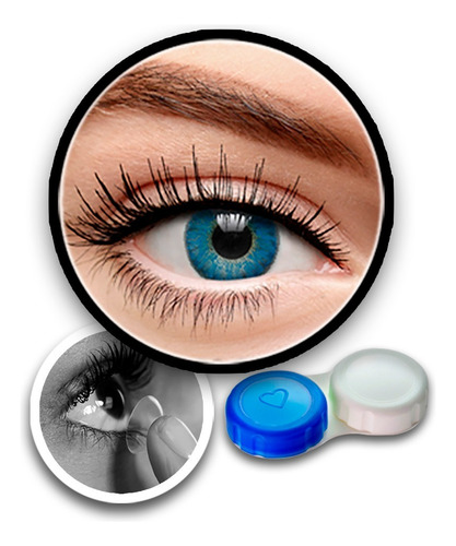 Lentes De Contacto Anual - Novmas - Azul Brillante Azul Brillante