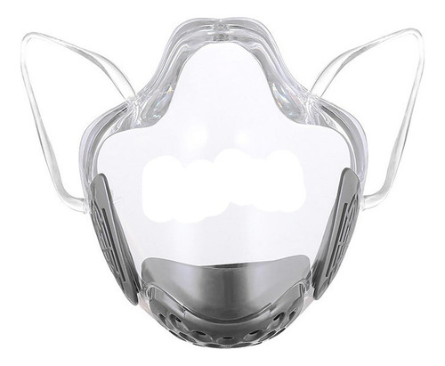 2x Mascarilla Facial Transparente Que Cubre La Boca Y La