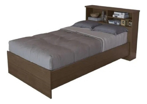 Cama Twin Color Jacaranda Con Gran Almacenamiento