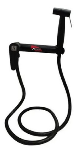 Imagen 2 de 8 de Ducha Higiénica Mezcladora Bidet 15cm Negro Mate Rimontti