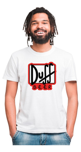 Remera Los Simpson - Duff Beer - Algodón 1ra Calidad