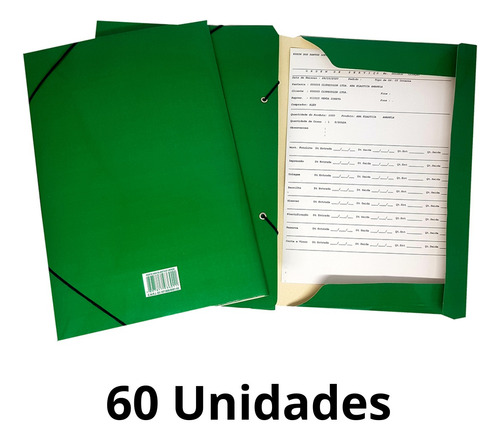 Pasta Aba Elastica Oficio 60 Unidades Documentação Arquivos
