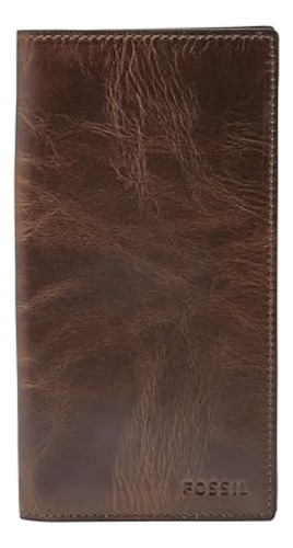 Cartera Fossil Derrick Checkbook Para Hombre