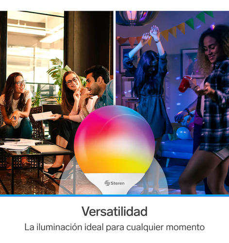 Steren Shome-122 Foco Led Wi-fi Multicolor, 15 W Rgb