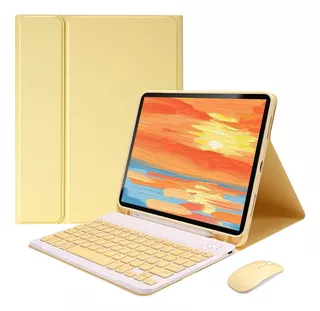 Teclado Sem Fio, Mouse E Capa Para iPad Pro 12.9 2022/21