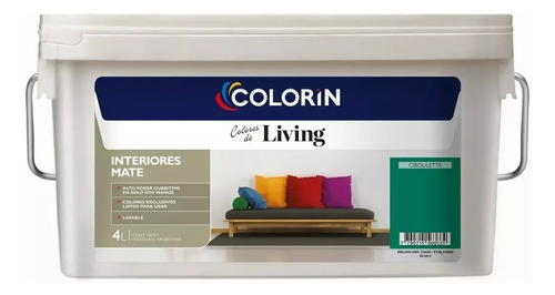 Latex Interior Mate Lavable Cubritivo Living Colorin 4l Yani Color Ciboulette
