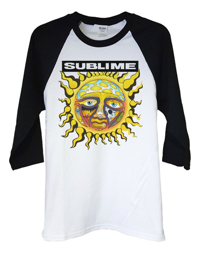 Polera Raglan 3/4 Sublime Logo Punk Abominatron