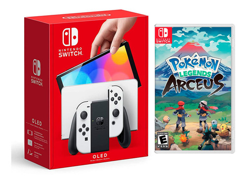 Imagen 1 de 5 de Consola Nintendo Switch Oled Blanco + Pokémon Legends Arceus