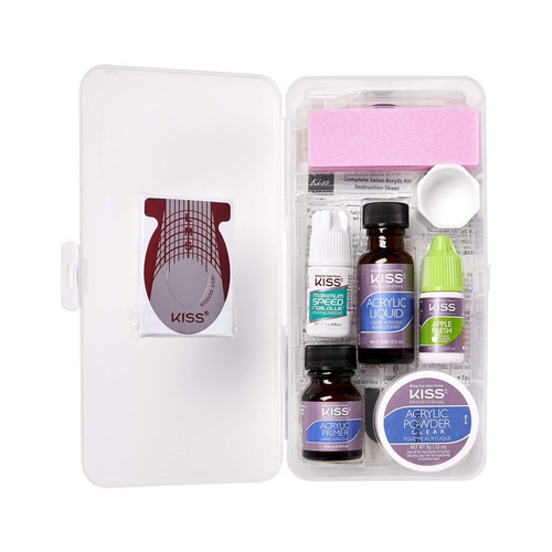 Kit De Uñas Kiss Complete Salon Acrylic