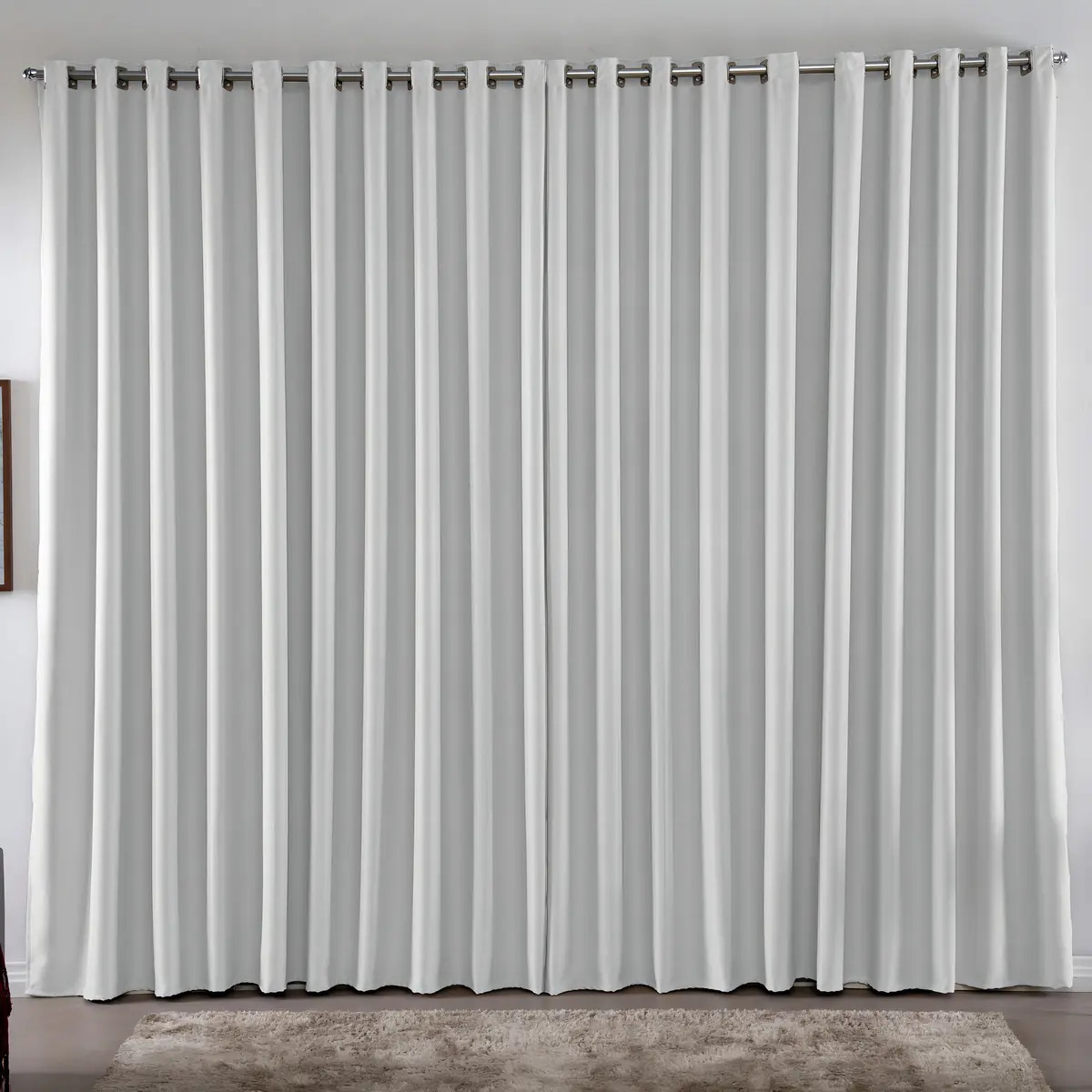 Cortina 4,00x2,80 Metros Blackout Blecaute Gelo Corta Luz Em Tecido Grosso Para Quarto E Sala Texfine