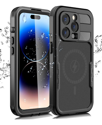 Ezanmull Funda Impermeable Para iPhone 14 Pro Max Con Protec