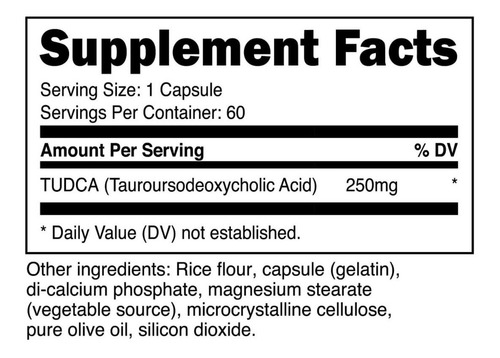 Original, Tudca, 250mg, 60 Cap (acido Tauronesodeoxicolico)