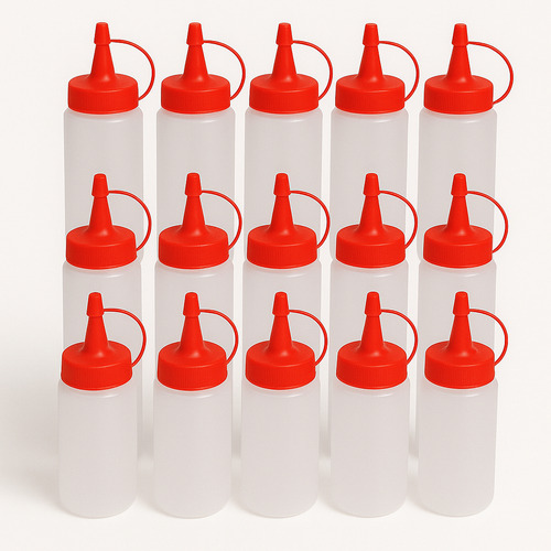 Kit 15 Bisnagas Para Condimentos Ketchup Maionese E Mostarda