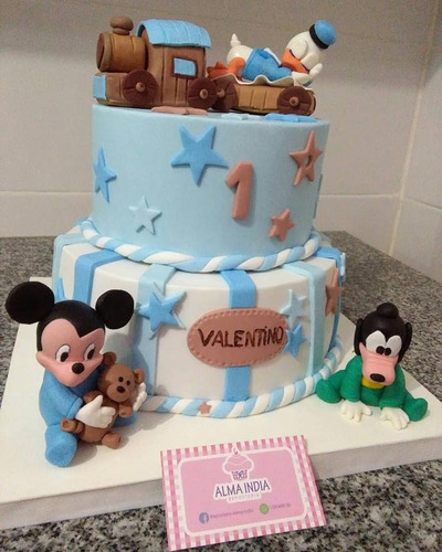 Torta Para Primer Ano De Mickey Bebe Mercado Libre