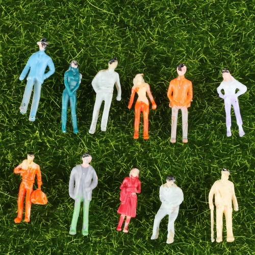 Imagen 6 de 6 de 100 Personas 1:100 Color, Modelismo Ferroviario Tren Maqueta