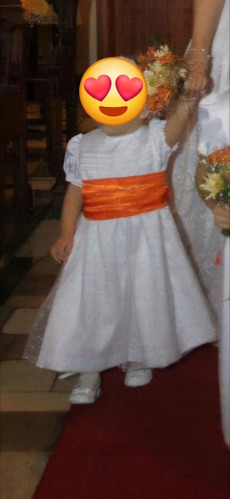 Vestido De Nena/ Bautismo, Fiesta /solo Un Uso!! Divino