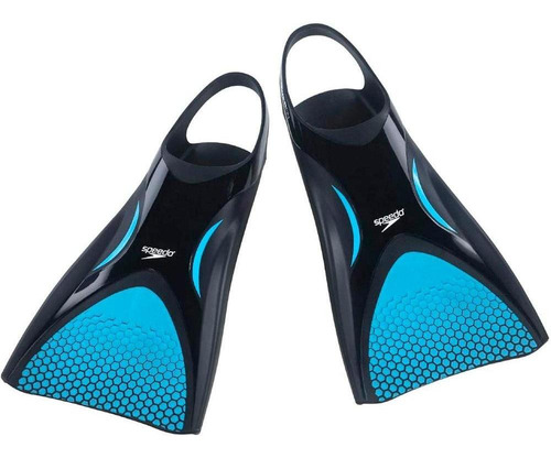 Nadadeira Speedo Power Fin Em Silicone Preto E Azul