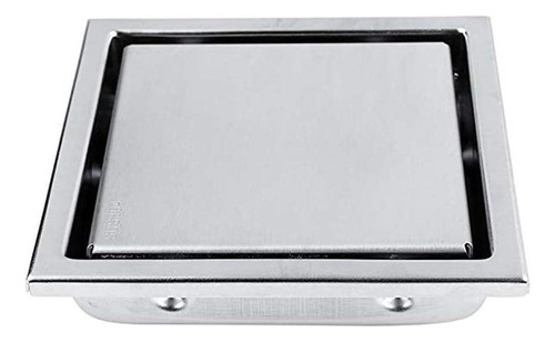 Desagüe De Piso Acero Inoxidable Invisible Coladera 11x11cm
