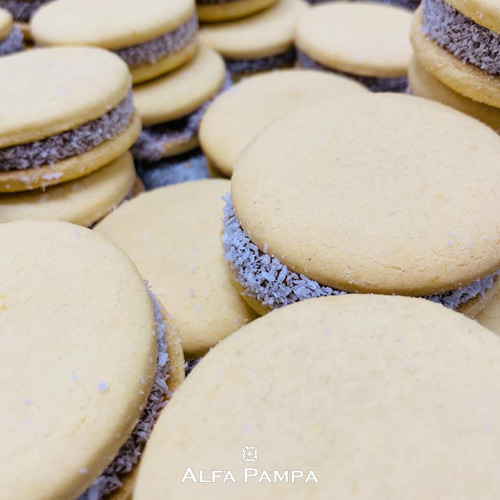 2 Packs De Alfajores Alfa Pampa De Maicena X12 Unidades