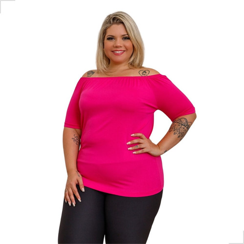 Blusinha Ciganinha Ombro A Ombro Plus Size Mazal