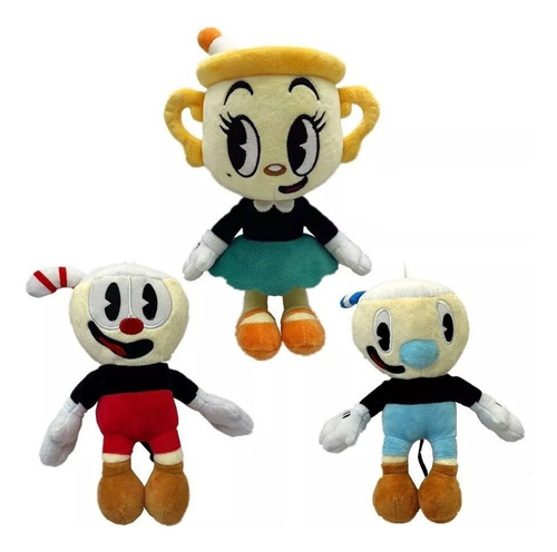 Muñeca De Peluche Cuphead Mugman Ms Chalice, Regalo De 24 Cm