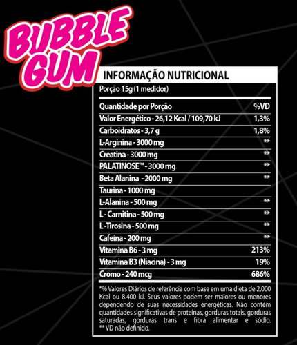 Imagem 2 de 7 de Prohibido - Pré Treino (360g) - 3vs Nutrition