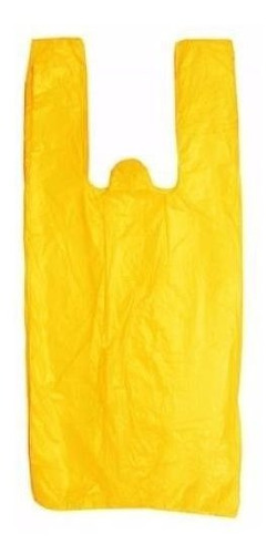 Sacola Plástica Média Amarelo 38x48cm - Rioplastic - C/1000