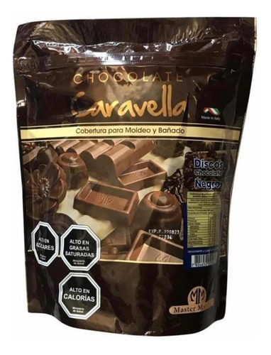 Cobertura De Chocolate Negro Caravella 1kg
