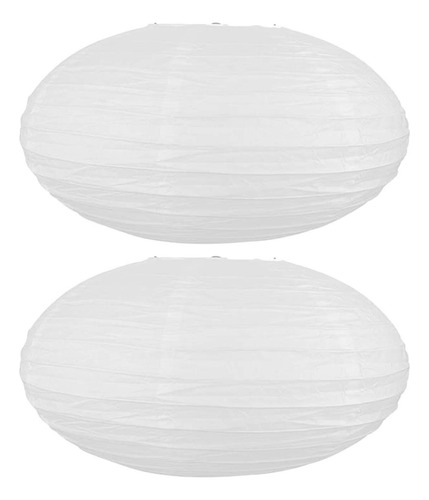 2 Piezas De Farolillos De Papel Colgantes 40cmx20cm