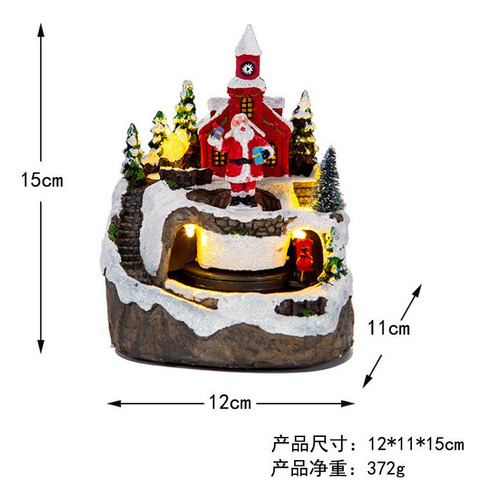 Christmas Light Up Music Glow Snow House Regalo