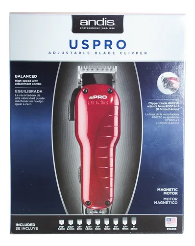 Andis Uspro Maquina Cortadora De Pelo Profesional 9 Peines