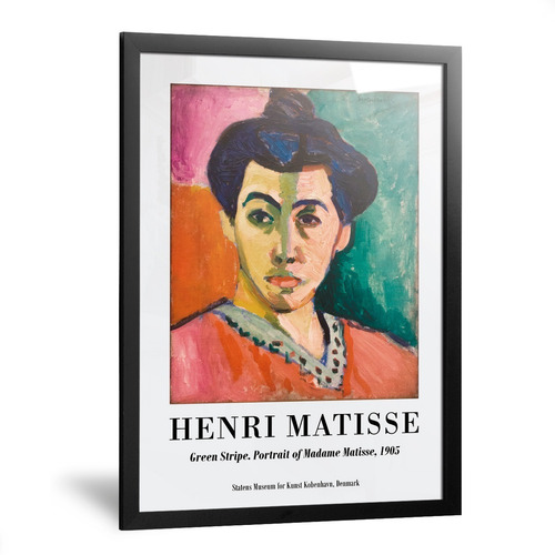 Cuadros Matisse Raya Verde Green Stripe Madame Matisse 35x50