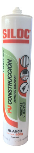 Siloc Pu Construcción 400gr Blanco Sellador Grietas Y Juntas