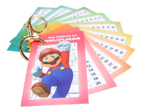 Tablas Multiplicar Llavero Didactico Indispensable Mariobros