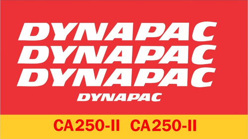 Kit Adesivo Rolo Compactador Compatível Com Dynapac Ca250 Ii Cor DYNAPAC CC-21